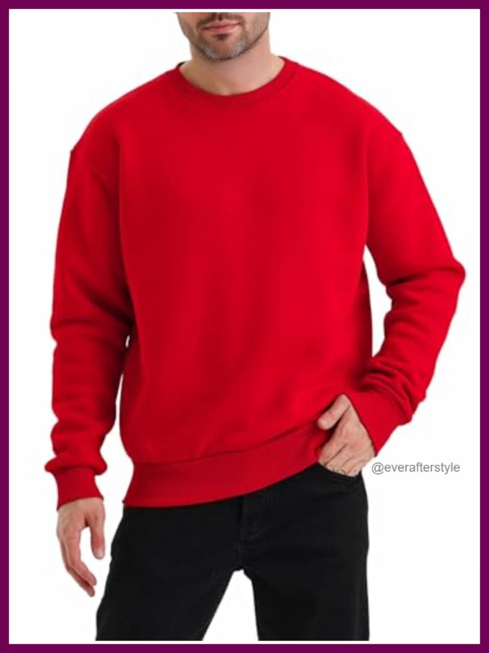 Men's Soft Crewneck Sweatshirt Breathable Long Sleeve Pullover Active